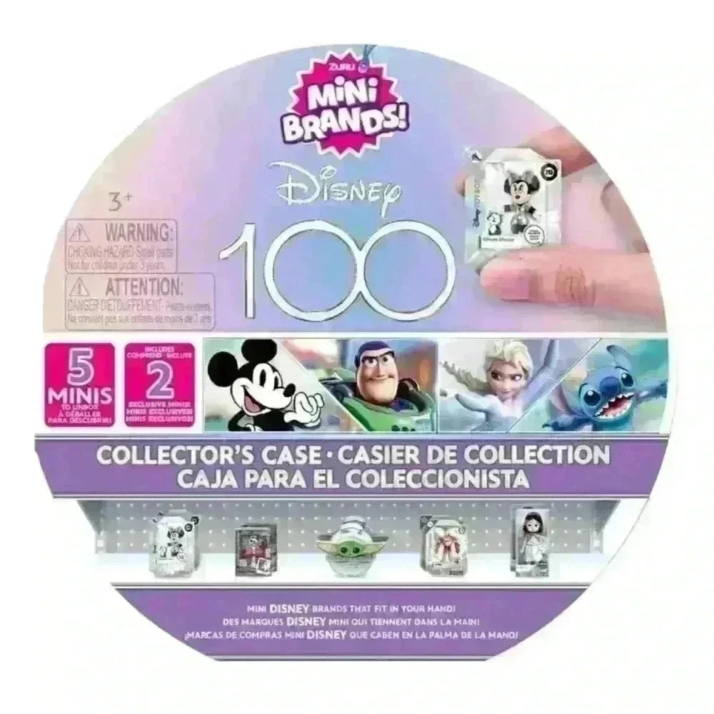Mini Brands Exclusive Disney 100 Platinum Collectors Case Zuru 5 Minis New